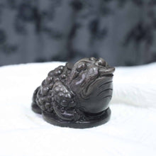 Silver Obsidian Money Toad