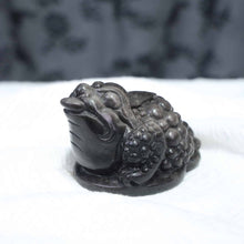 Silver Obsidian Money Toad