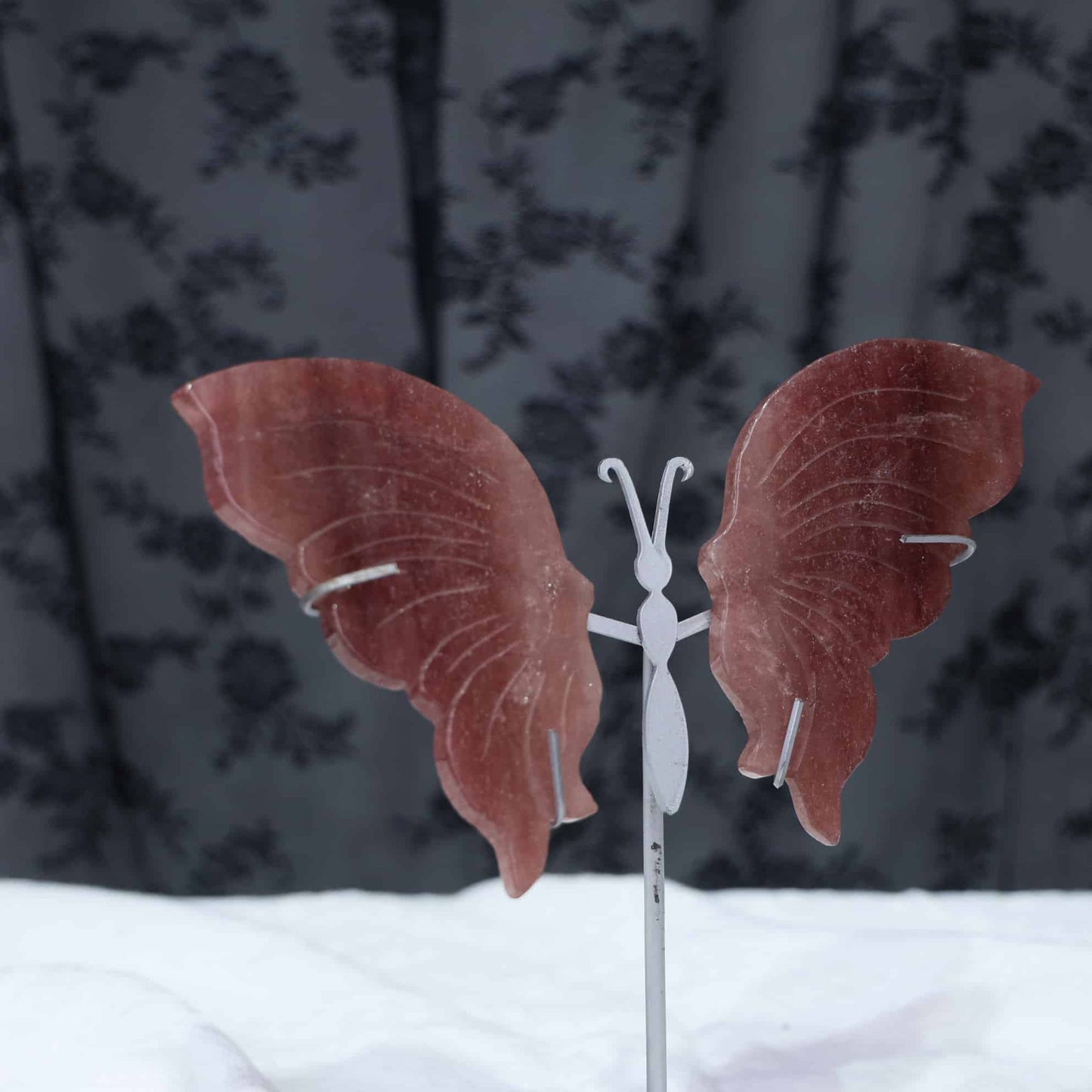 Strawberry Quartz Butterfly Wings