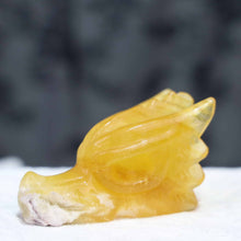 Yellow Fluorite Dragon Head
