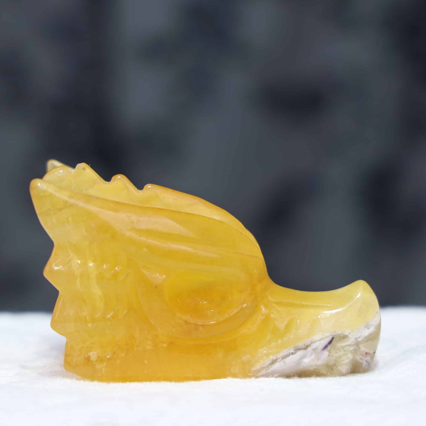 Yellow Fluorite Dragon Head