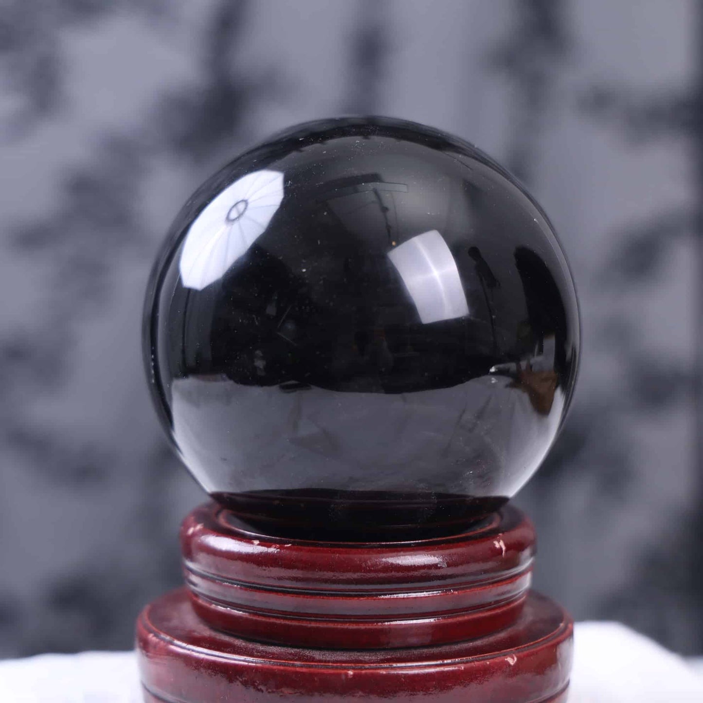 Silver Obsidian Sphere #7