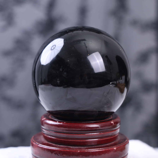 Silver Obsidian Sphere