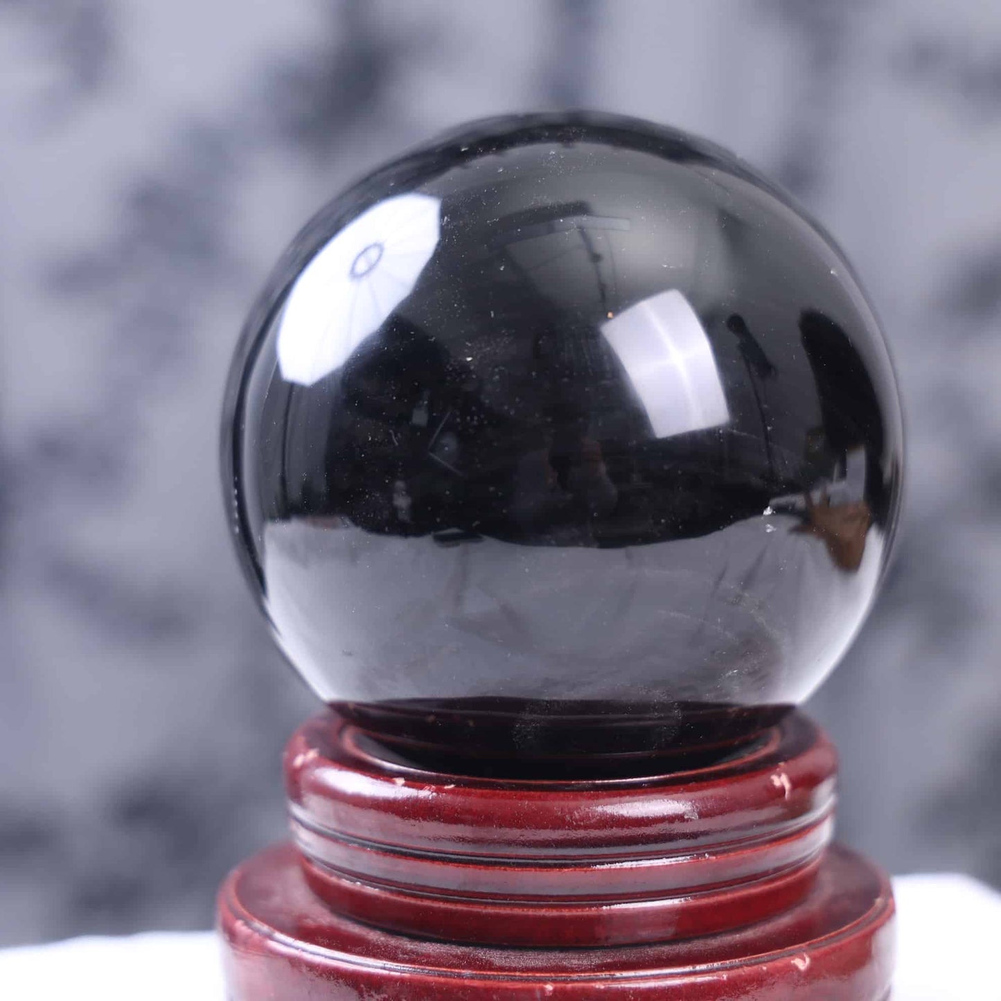 Silver Obsidian Sphere