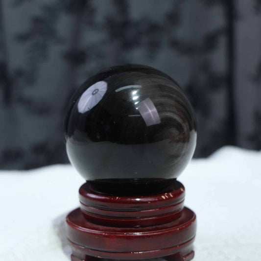 Sliver Obsidian Sphere