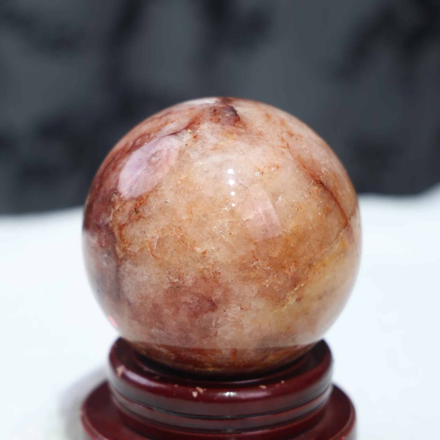 Fire Quartz and Golden Healer Sphere