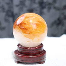 Fire Quartz and Golden Healer Sphere