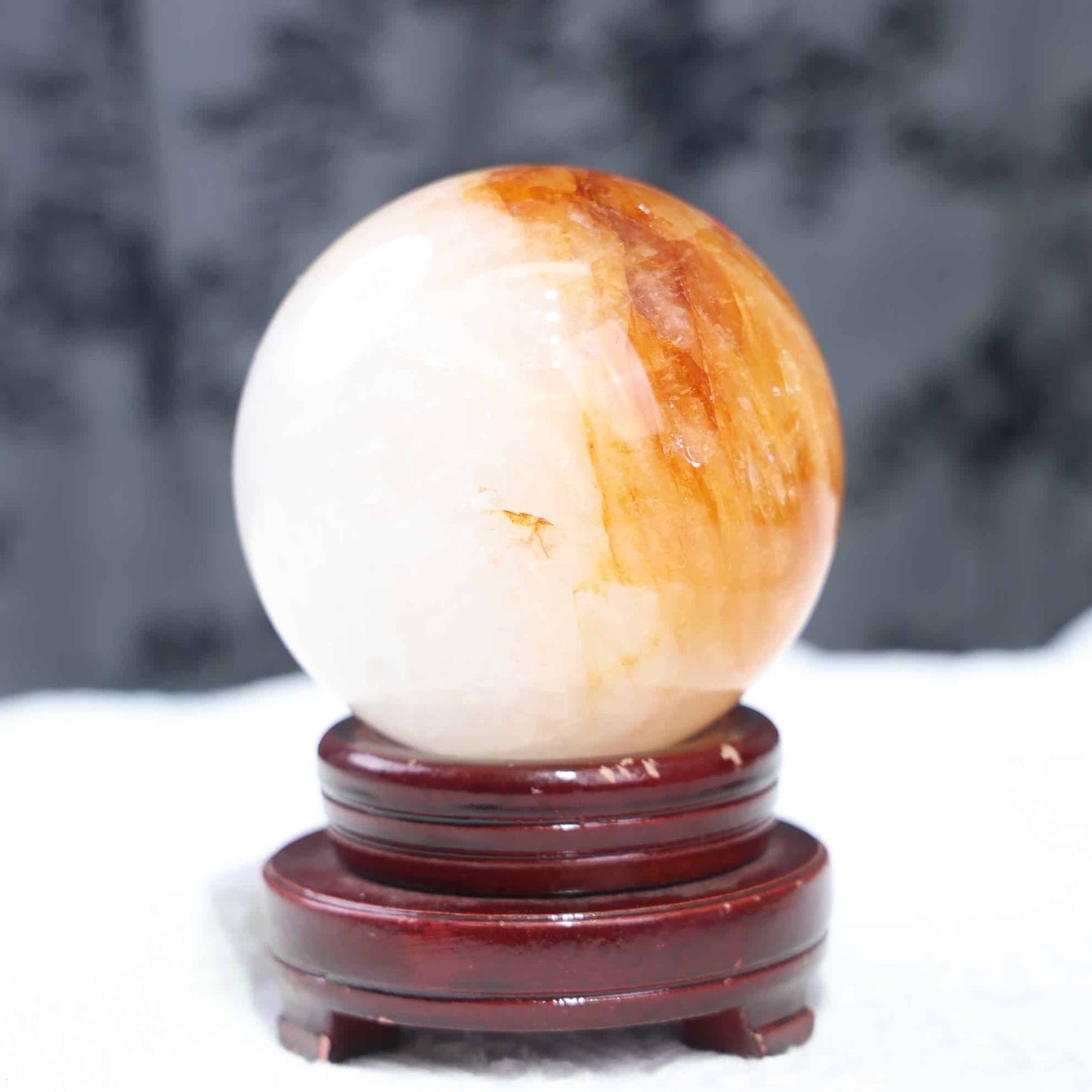 Fire Quartz and Golden Healer Sphere