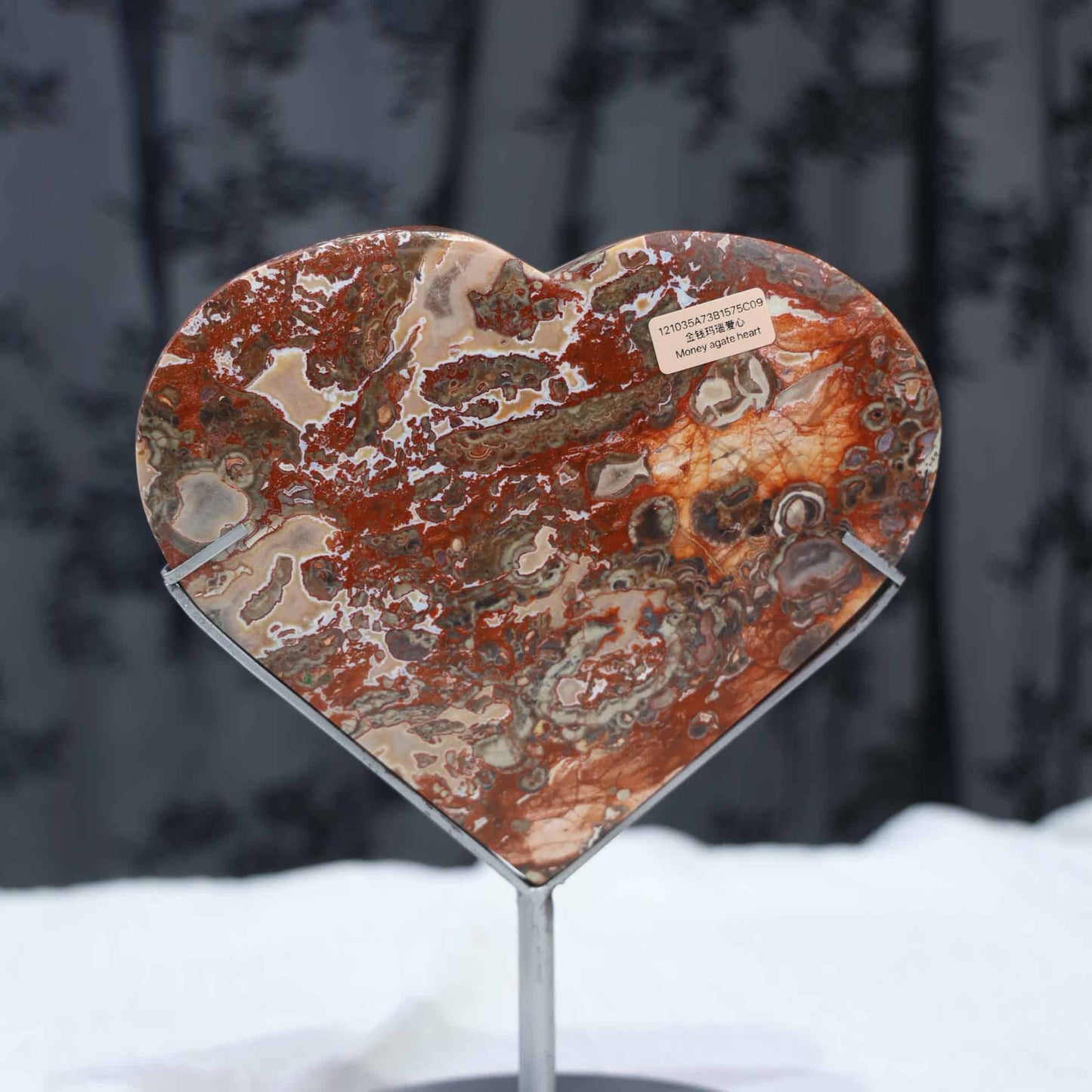 Money Agate Heart
