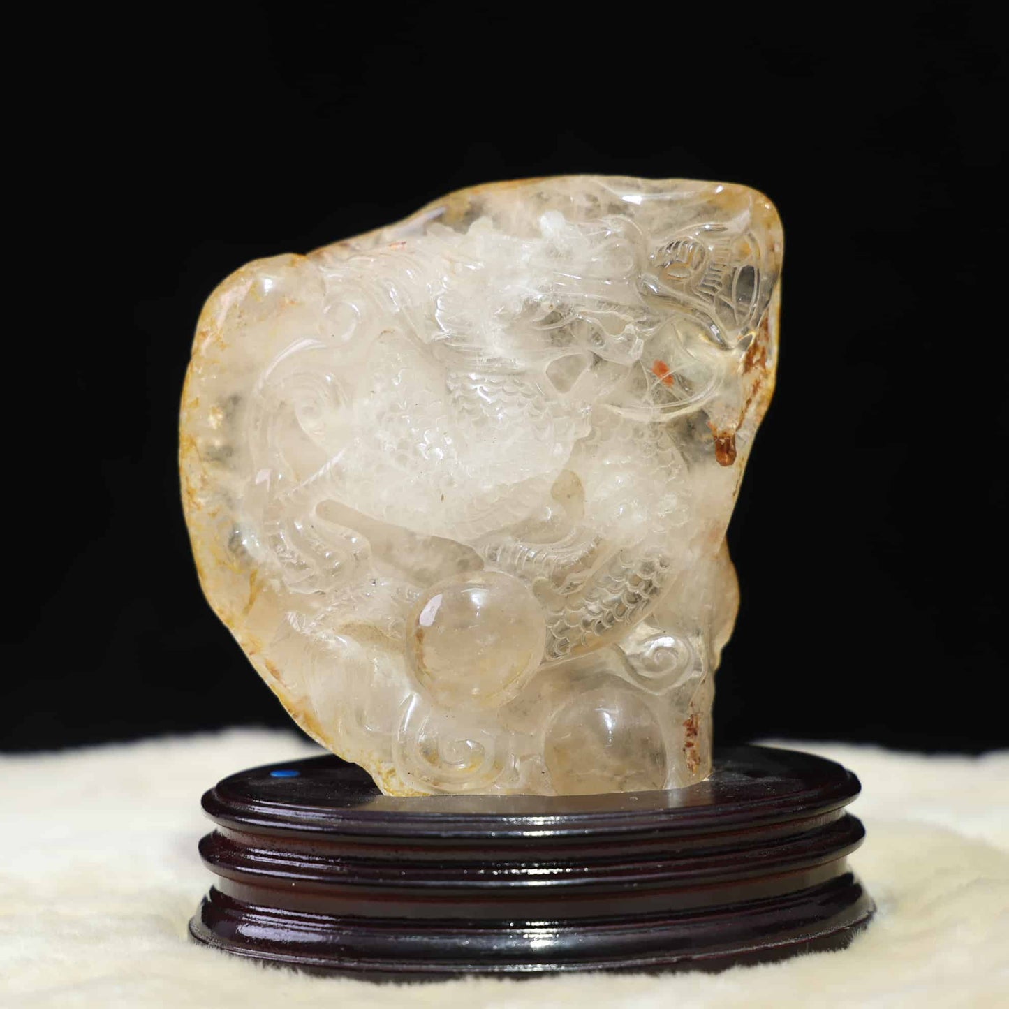 Clear Quartz Dragon Carving #69