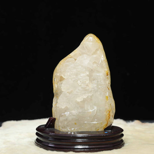 Clear Quartz Landscape Carving