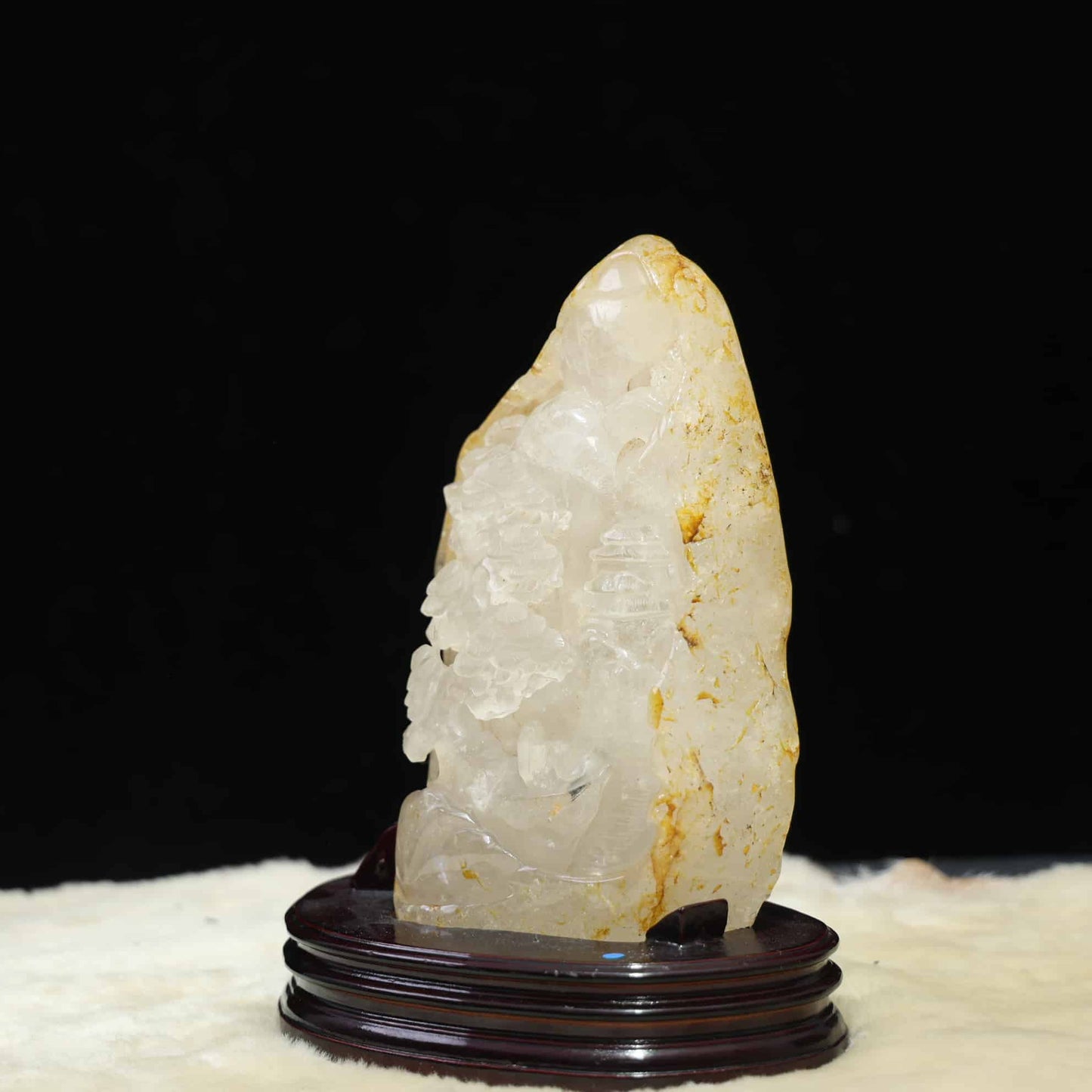 Clear Quartz Landscape Carving