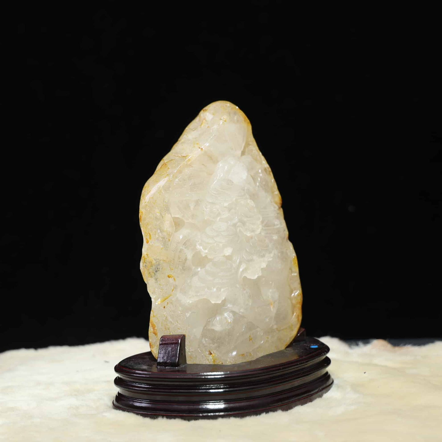 Clear Quartz Landscape Carving