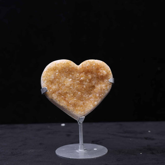 Yellow Amethyst Heart