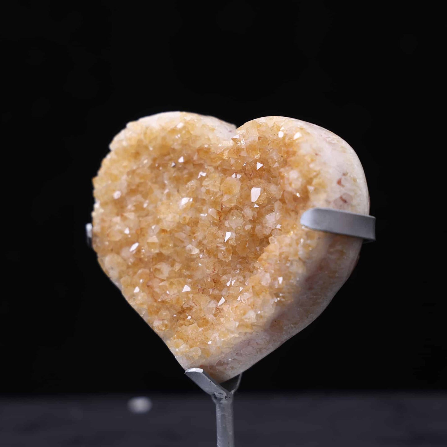 Yellow Amethyst Heart #91