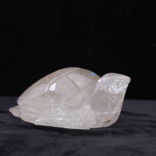Clear Quartz Turtle Carving