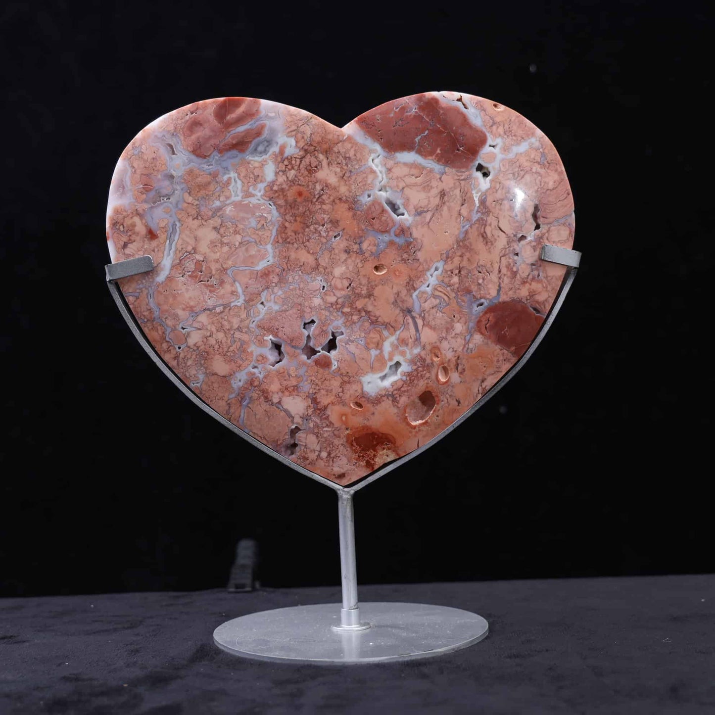 Pink Agate Heart #22