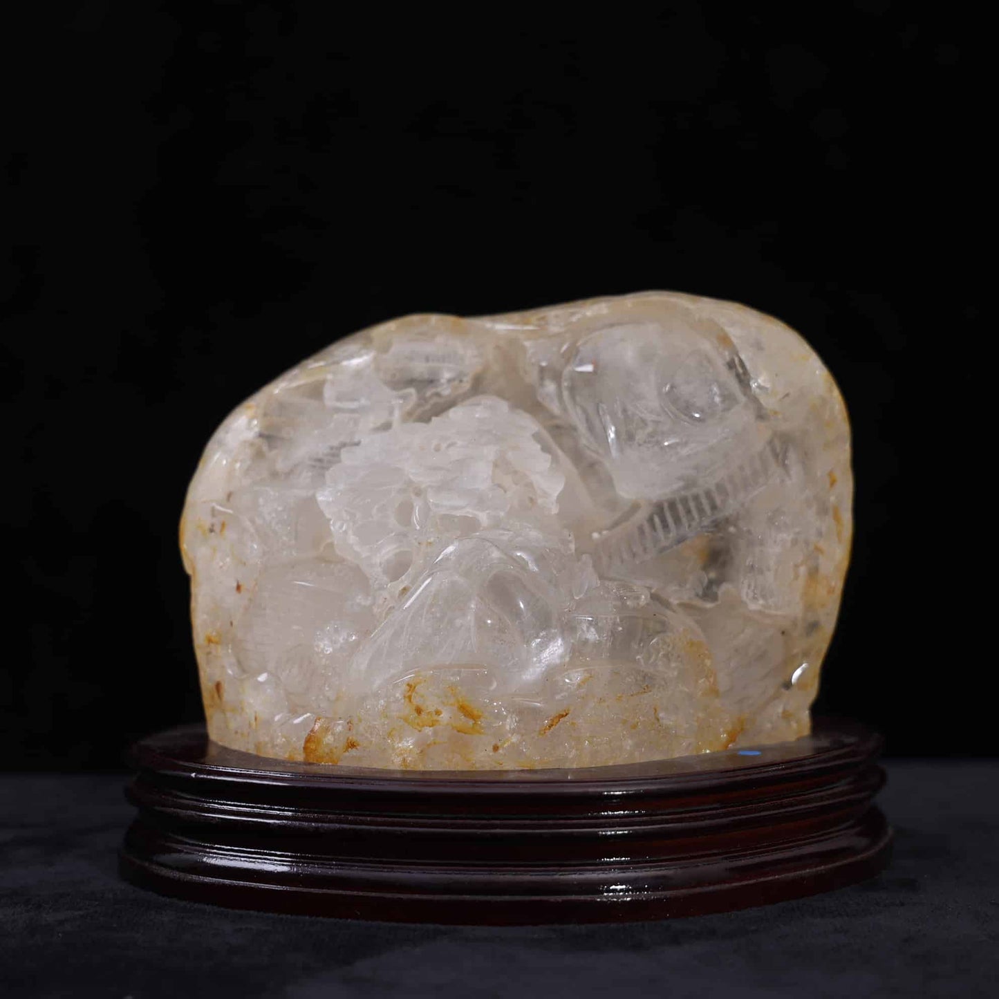 Clear Quartz Landscape Carving