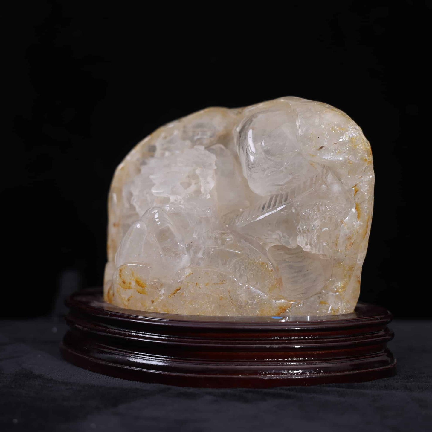 Clear Quartz Landscape Carving