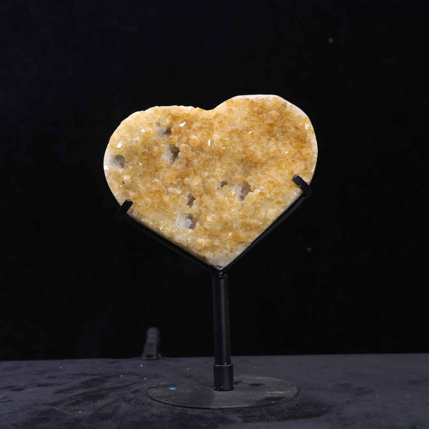 Yellow Amethyst Heart #9