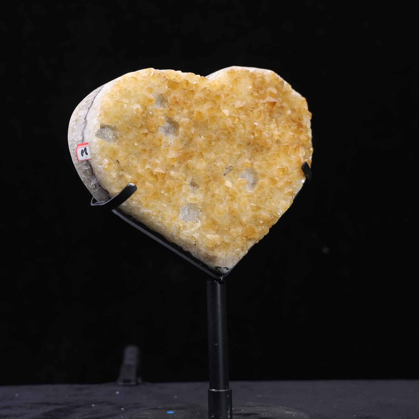 Yellow Amethyst Heart #9