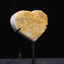 Yellow Amethyst Heart #9