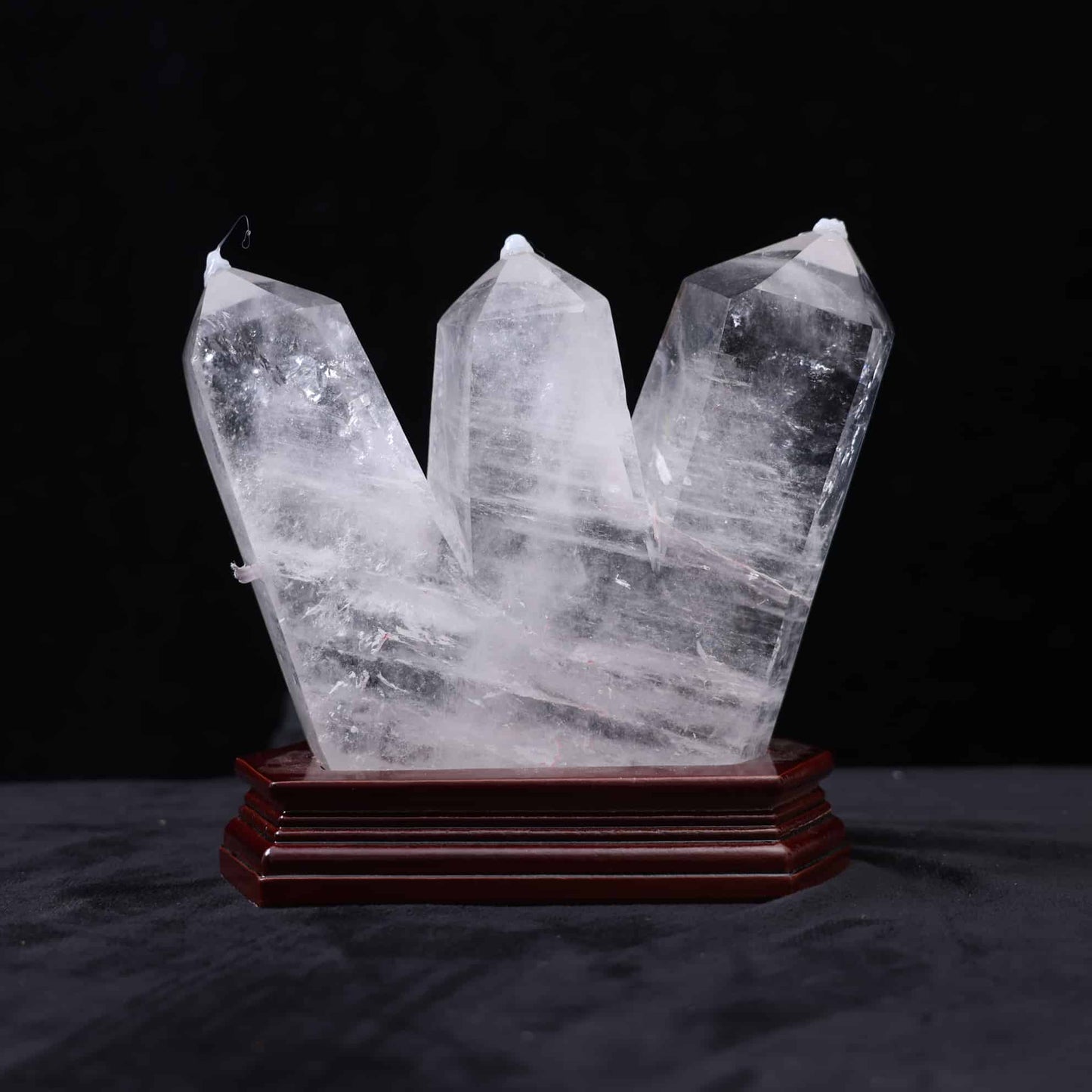 Clear Quartz Three-point Tower