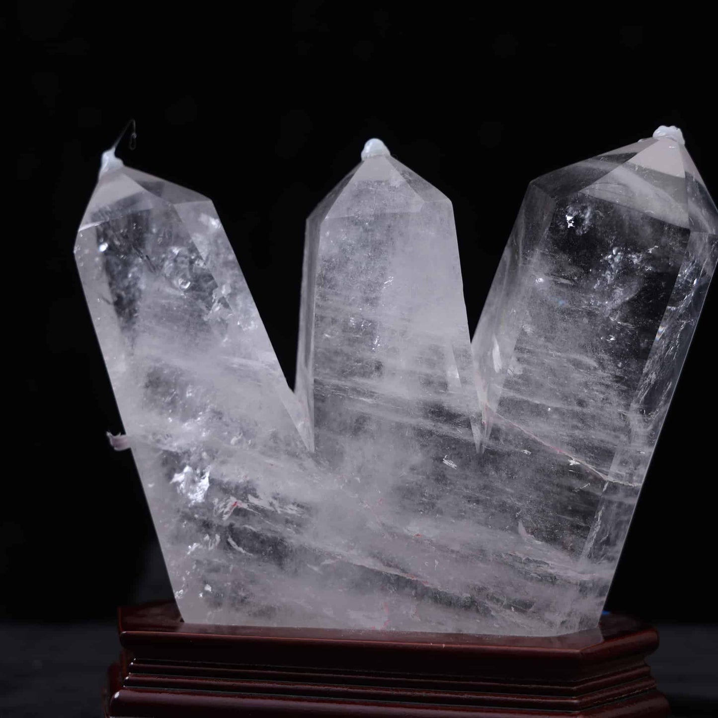 Clear Quartz Three-point Tower