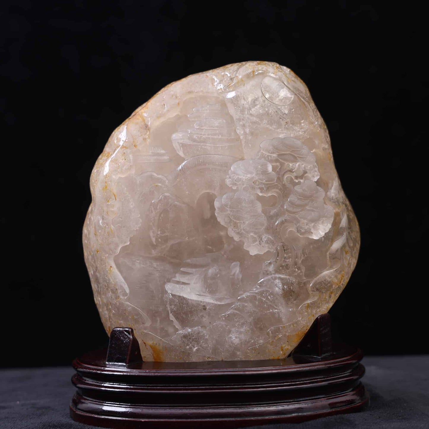 Clear Quartz Landscape Carving #59