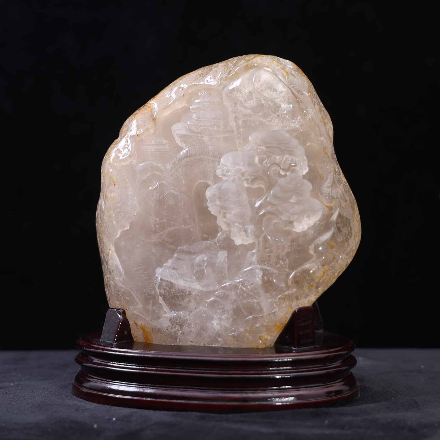 Clear Quartz Landscape Carving #59