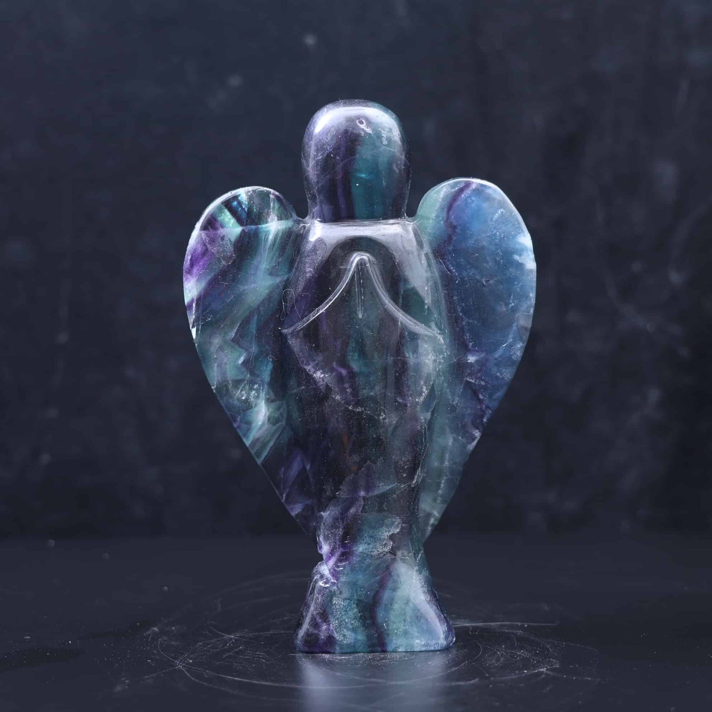 Rainbow Fluorite Angel  Carving