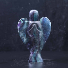 Rainbow Fluorite Angel  Carving