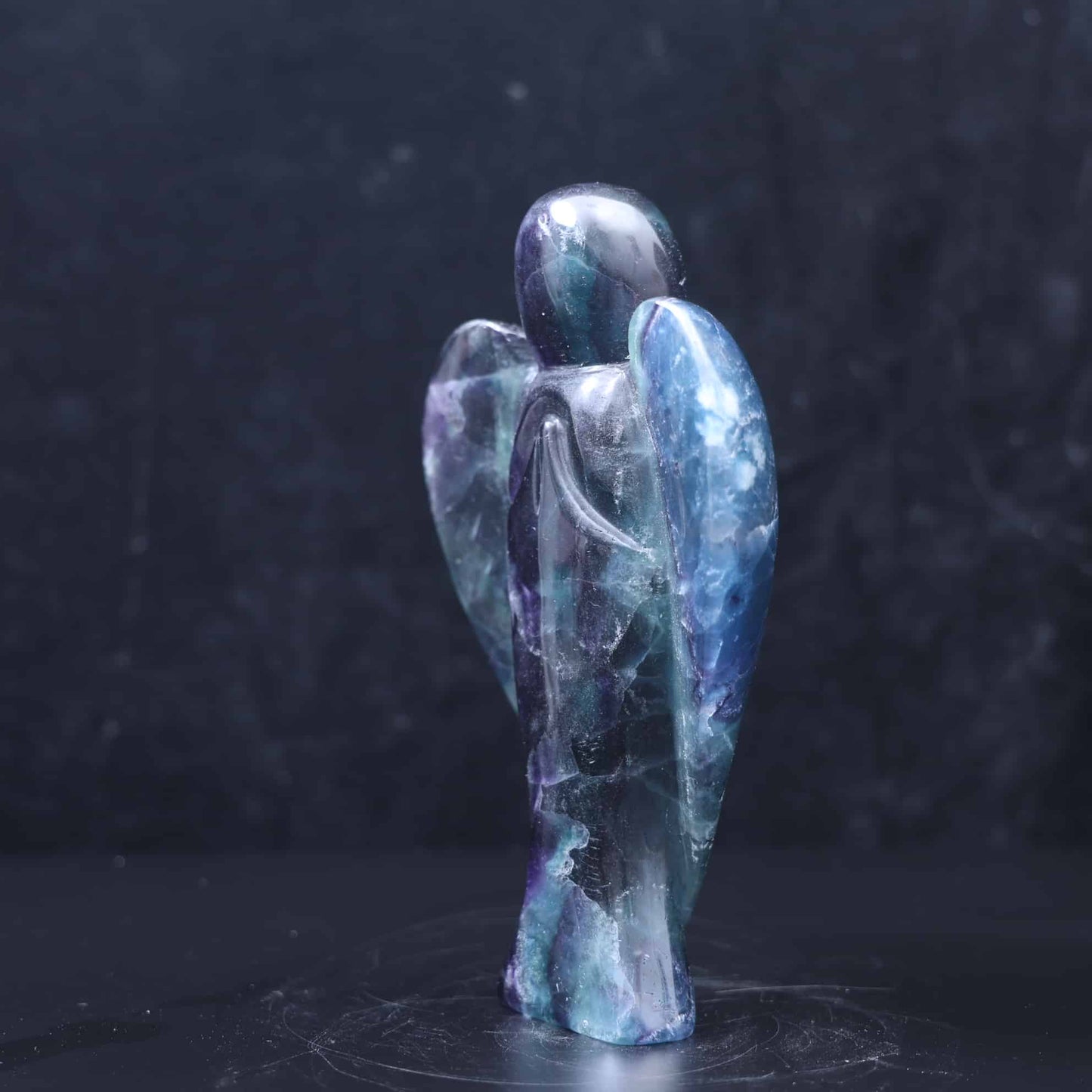 Rainbow Fluorite Angel  Carving