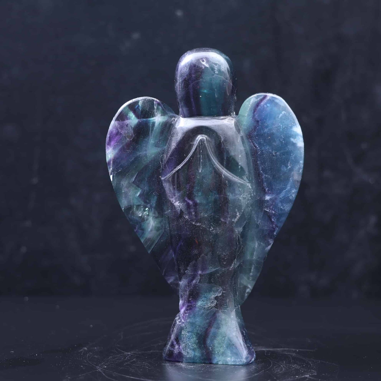 Rainbow Fluorite Angel  Carving