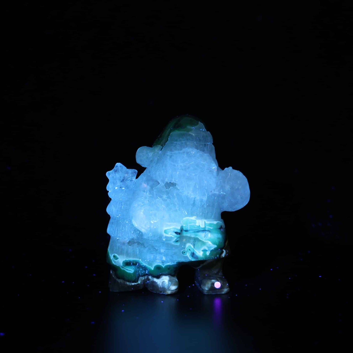 Volcano Agate Santa Carving #83