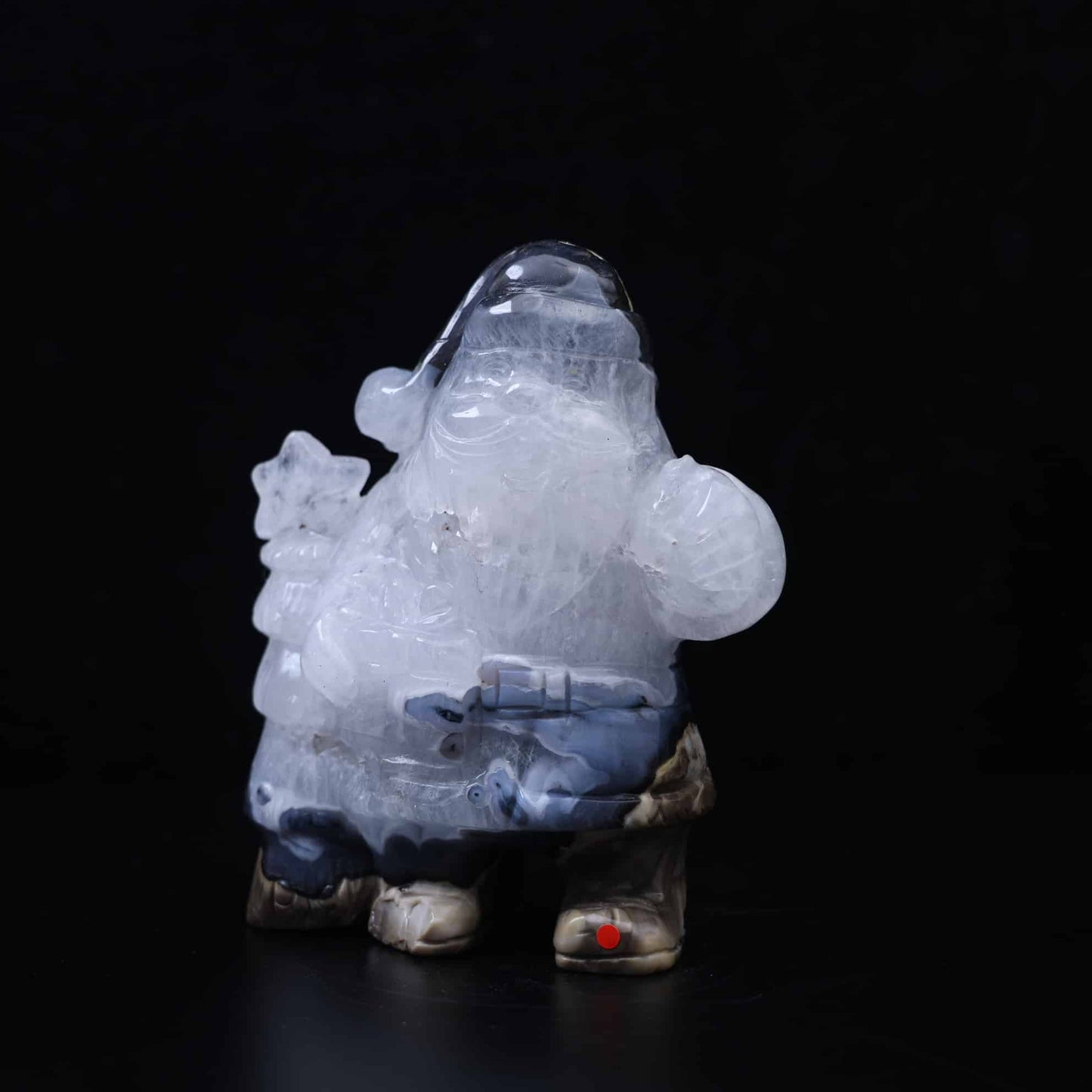 Volcano Agate Santa Carving #83