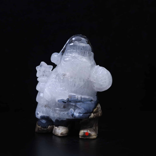 Volcano Agate Santa Carving