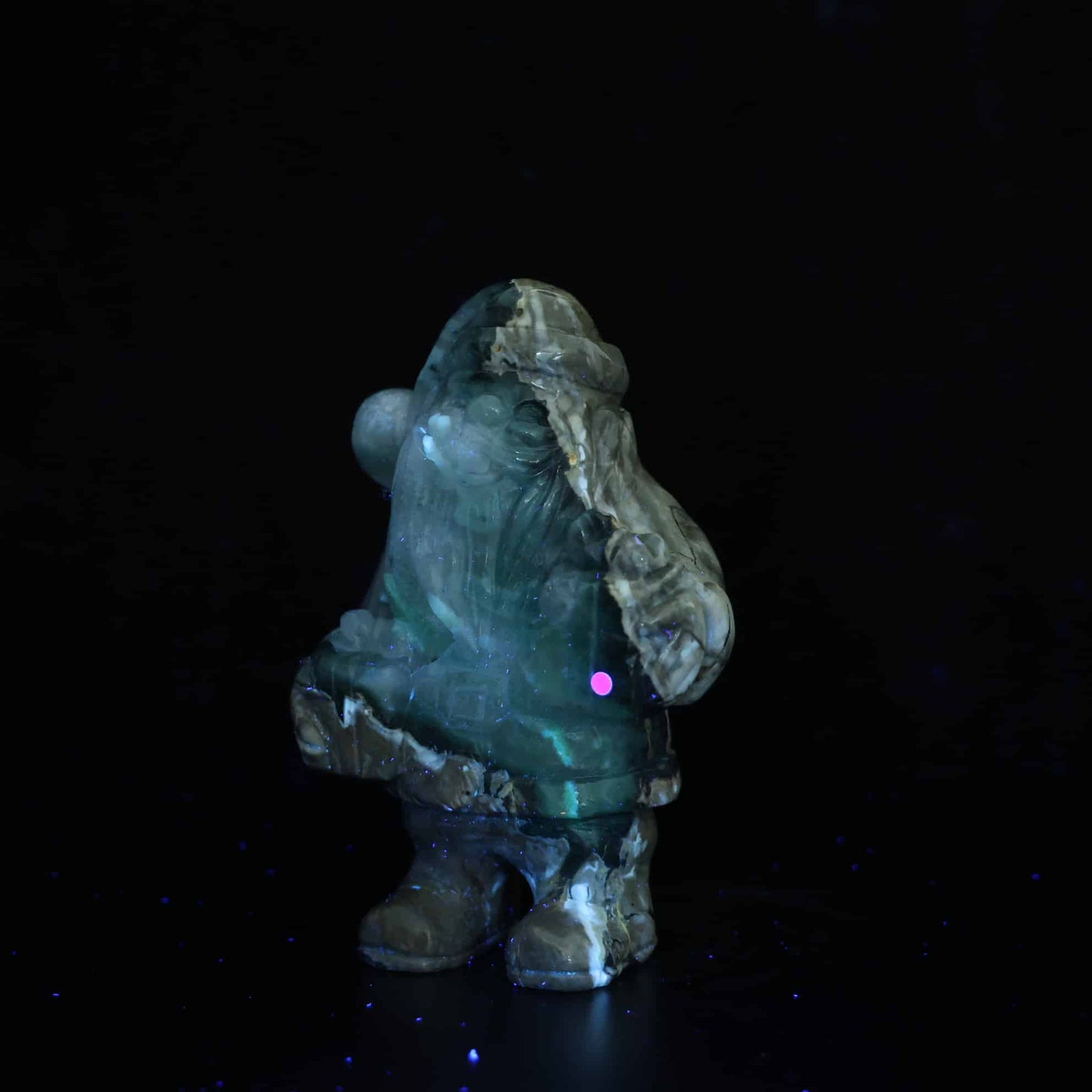 Volcano Agate Santa Carving