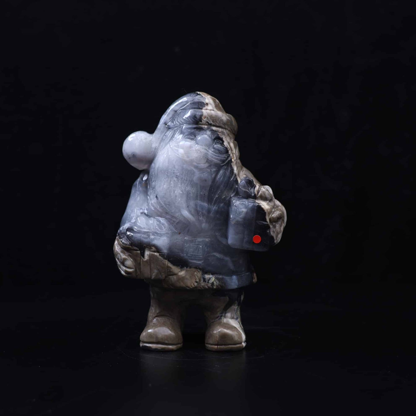 Volcano Agate Santa Carving