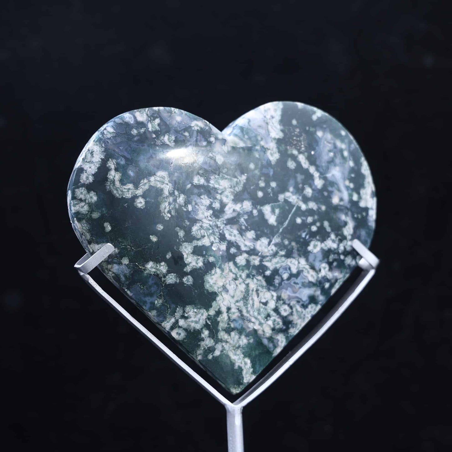 Moss Agate Heart #22