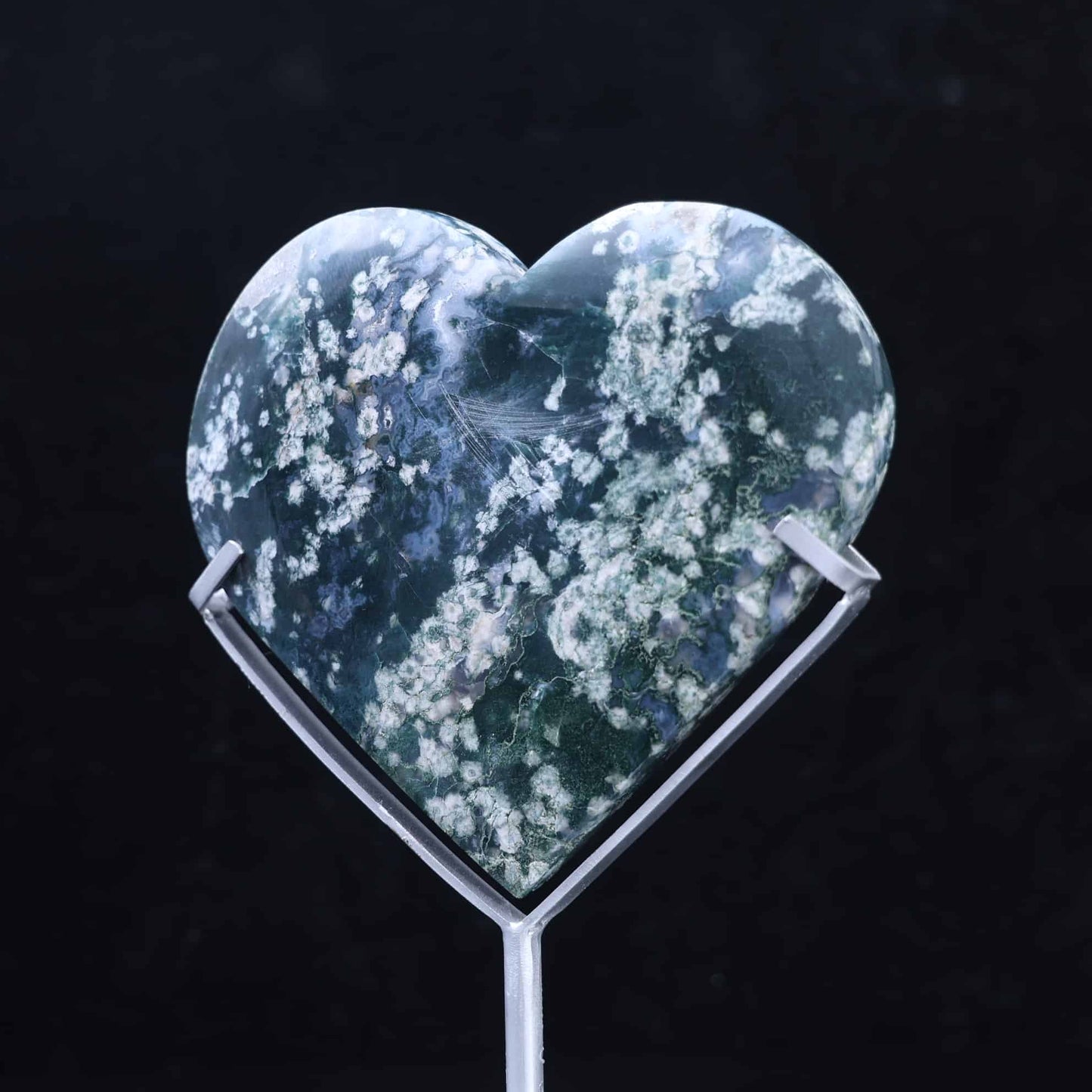 Moss Agate Heart #22