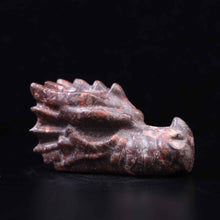 Red Money Agate Dragon Head