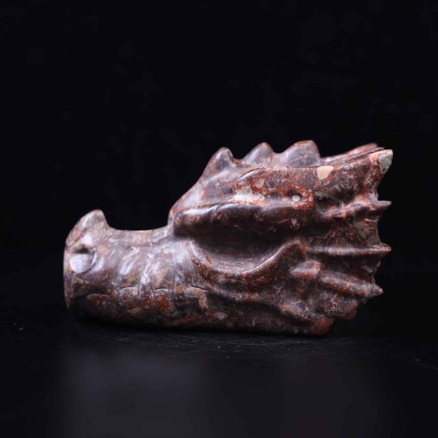 Red Money Agate Dragon Head