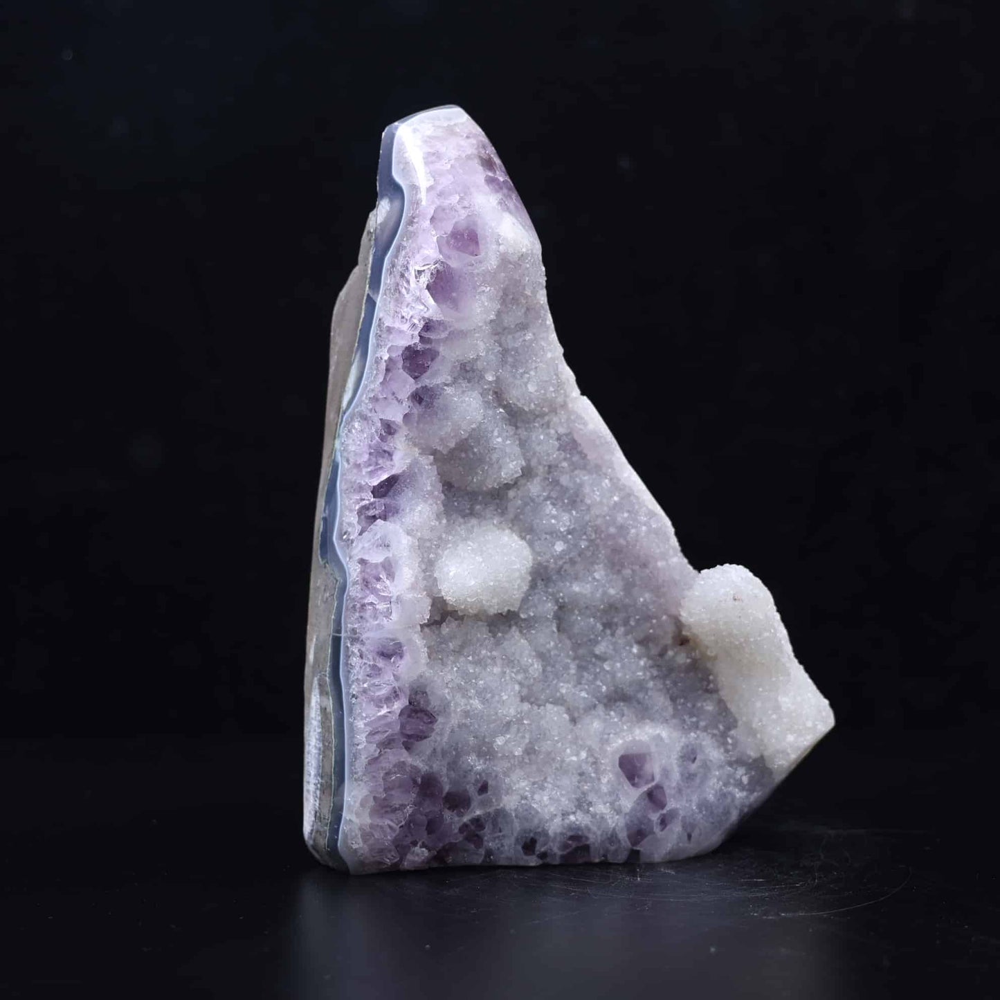 Amethyst With Calcite cluster