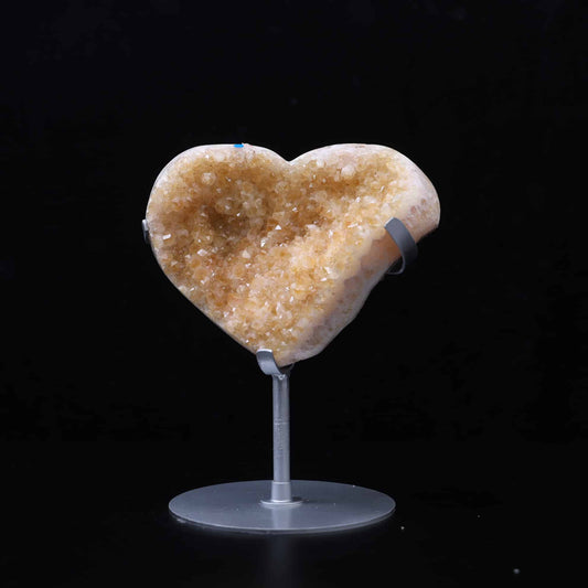 Yellow Amethyst Heart