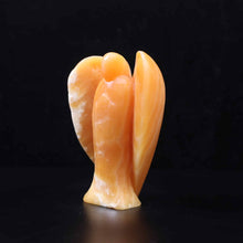 Yellow Calcite Angel Carving