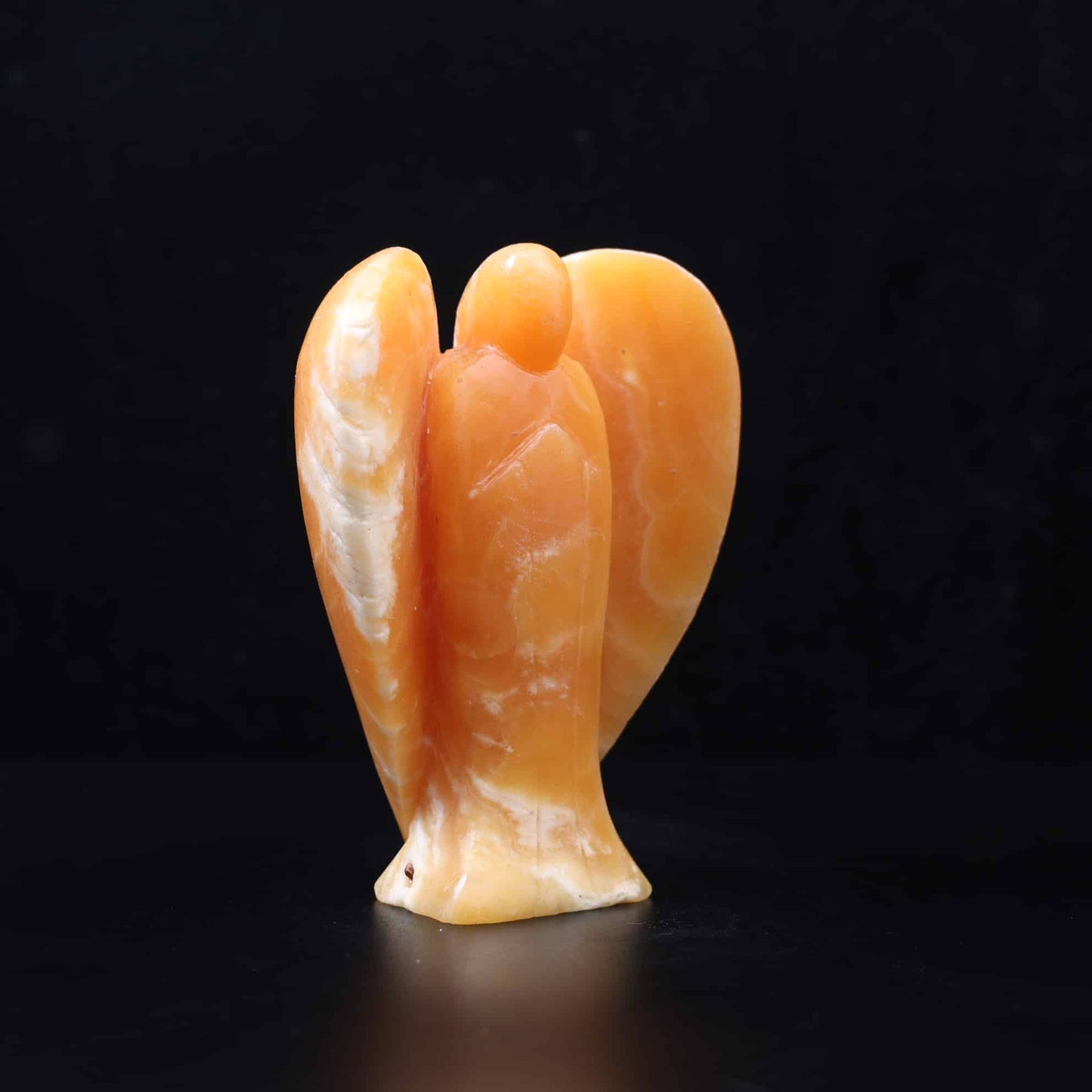 Yellow Calcite Angel Carving