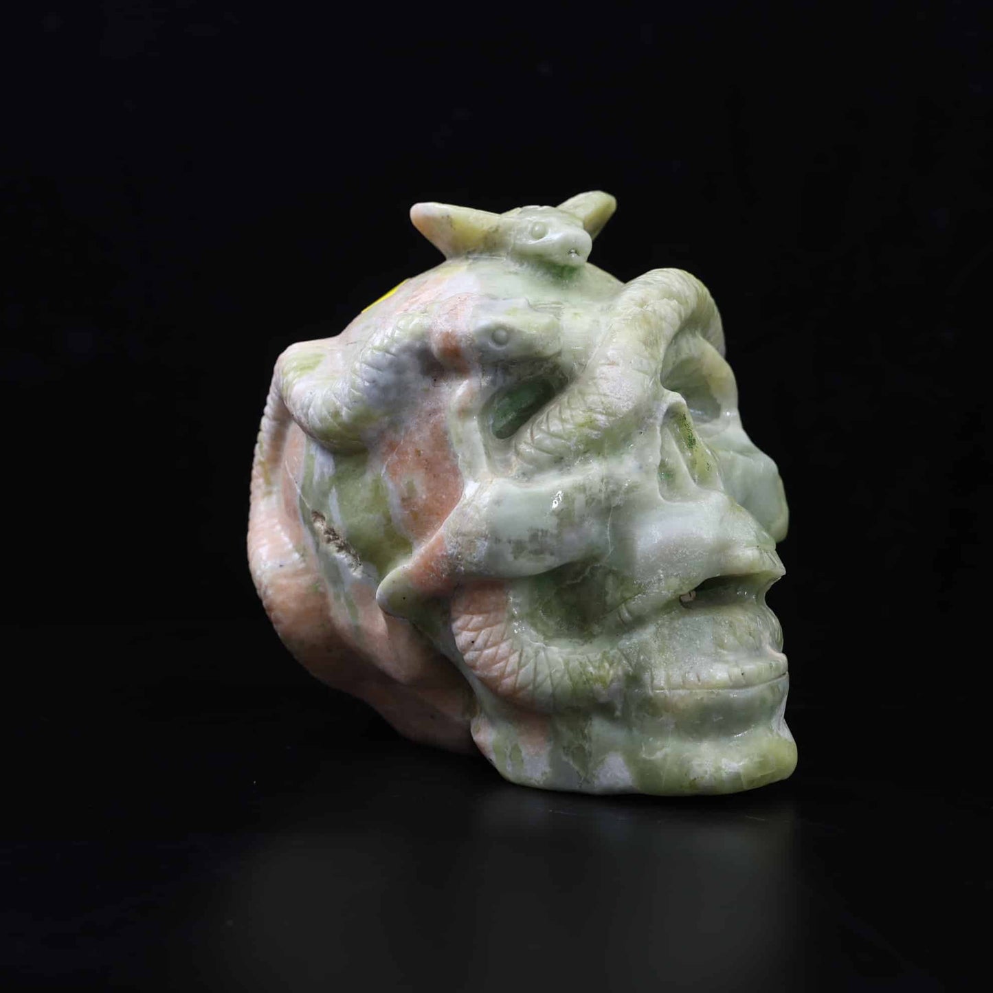Serpentine Jade Skull