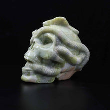 Serpentine Jade Skull