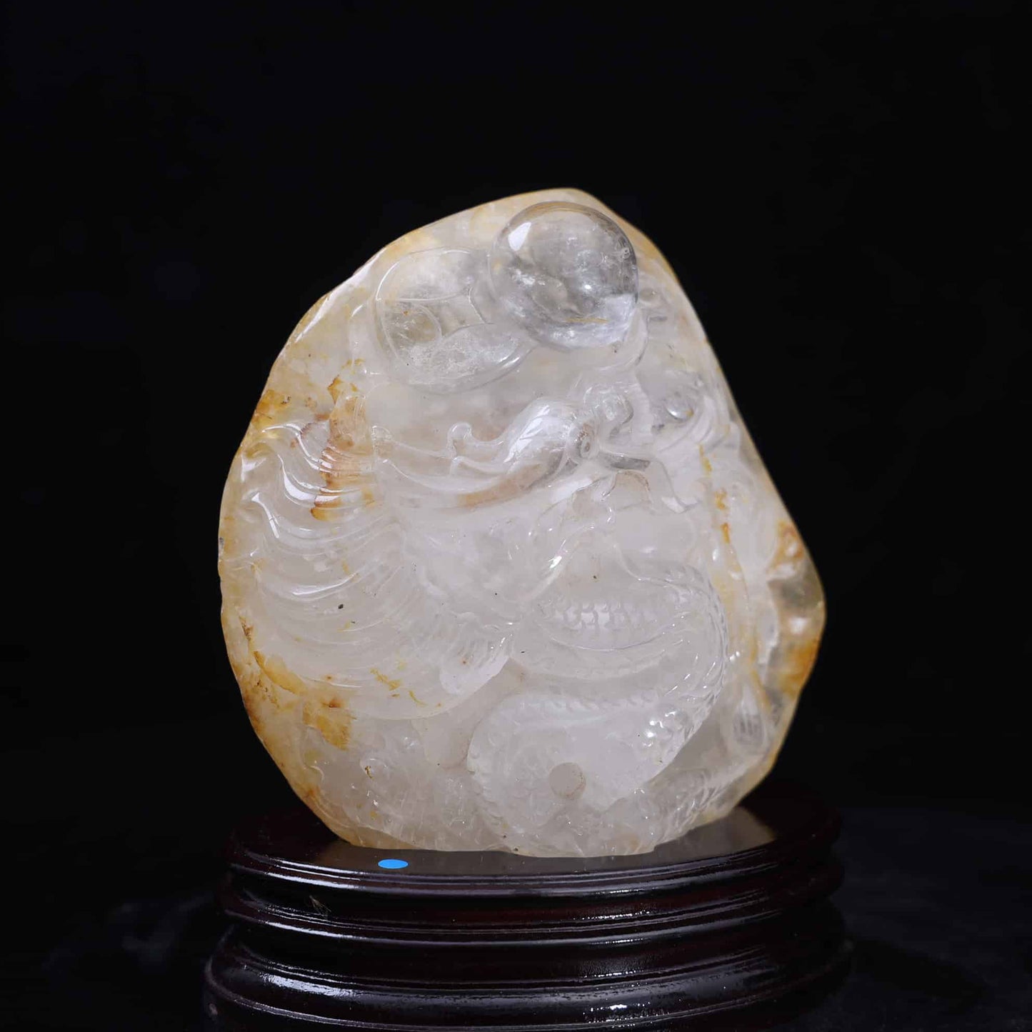 Clear Quartz Dragon Carving